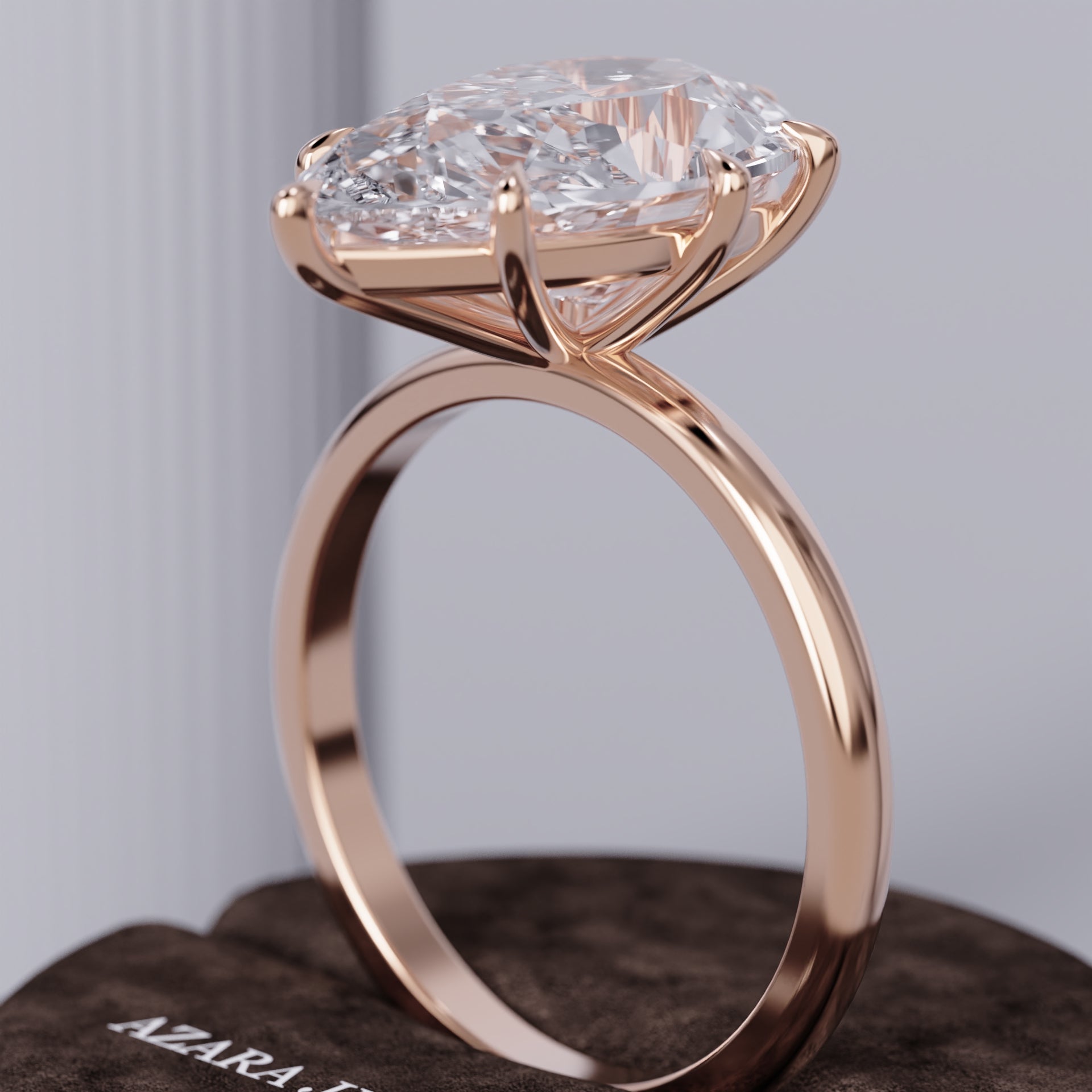 Arvienne Solitaire Pear Lab Diamond Ring