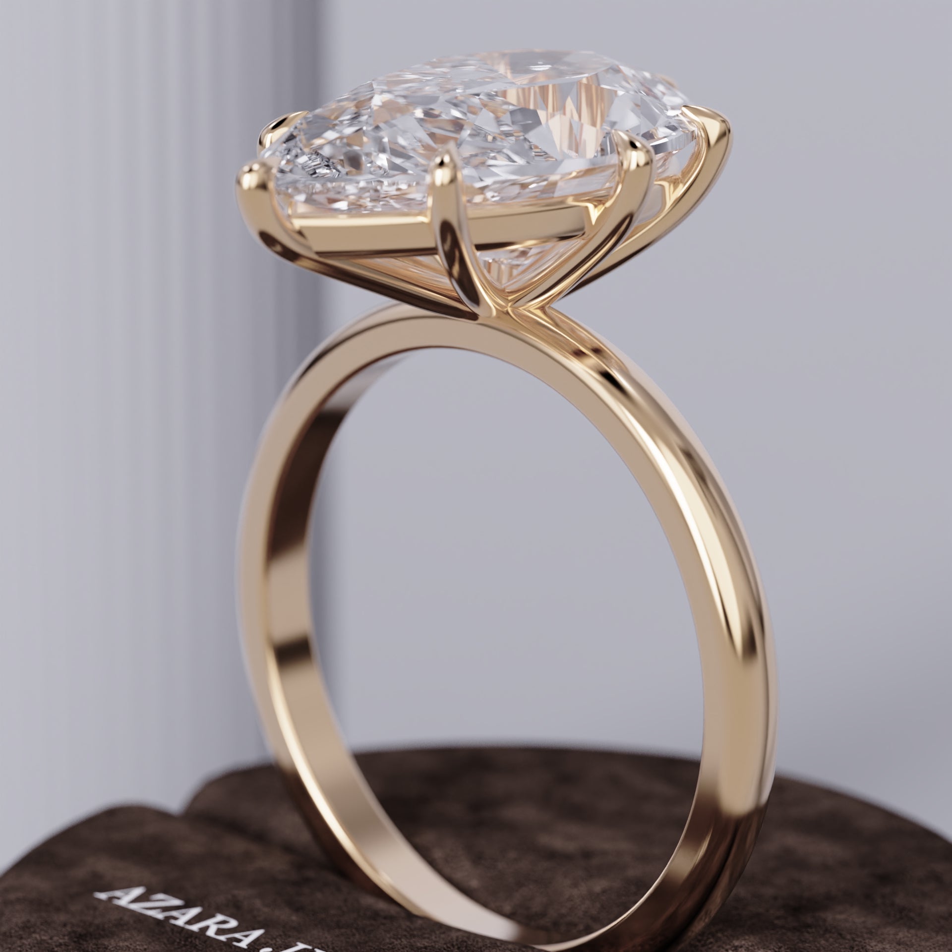 Arvienne Solitaire Pear Lab Diamond Ring