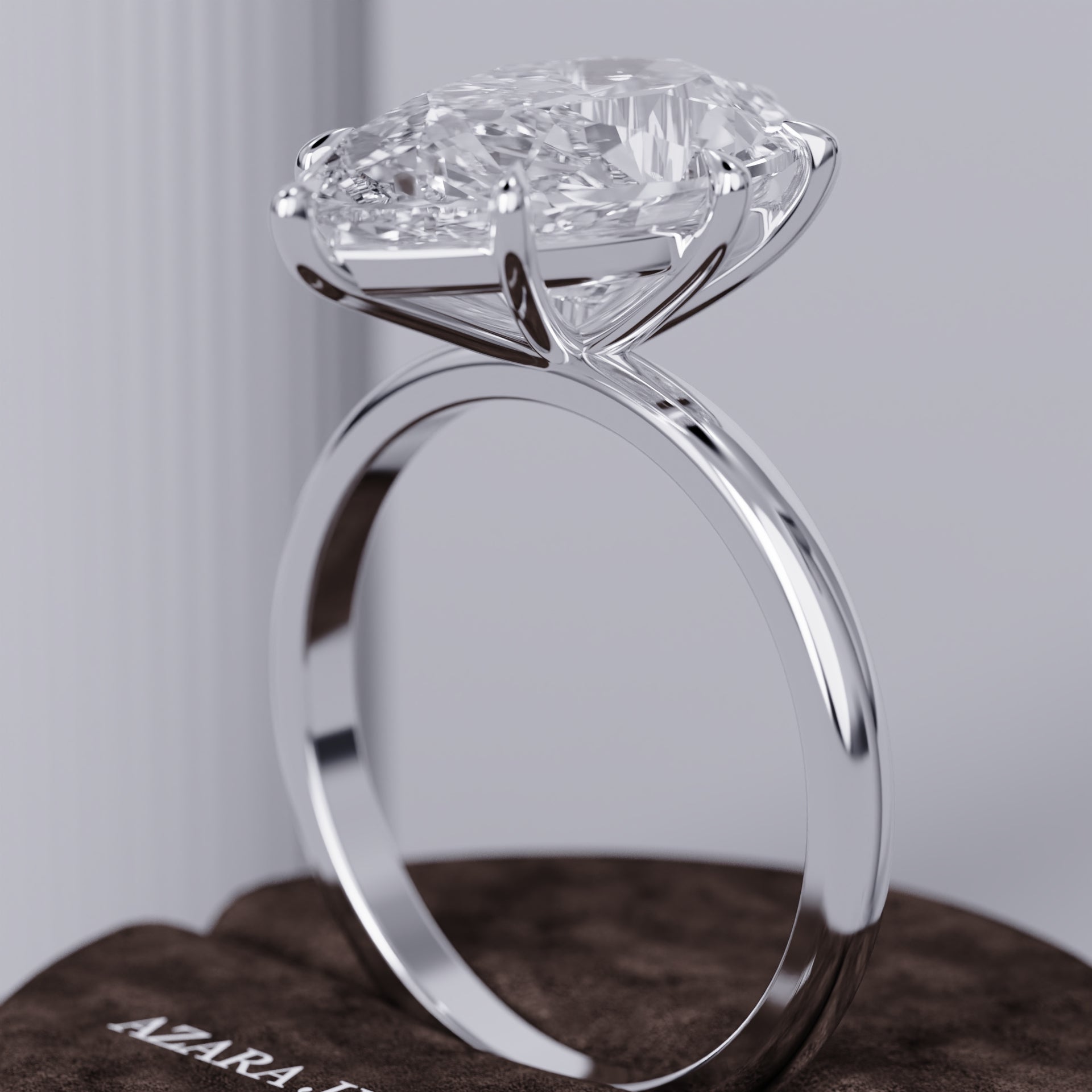 Arvienne Solitaire Pear Lab Diamond Ring