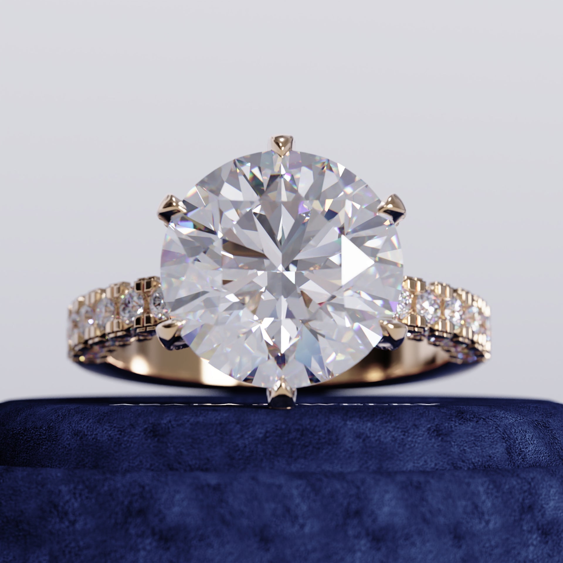 Erythia Pave Round Lab Diamond Ring