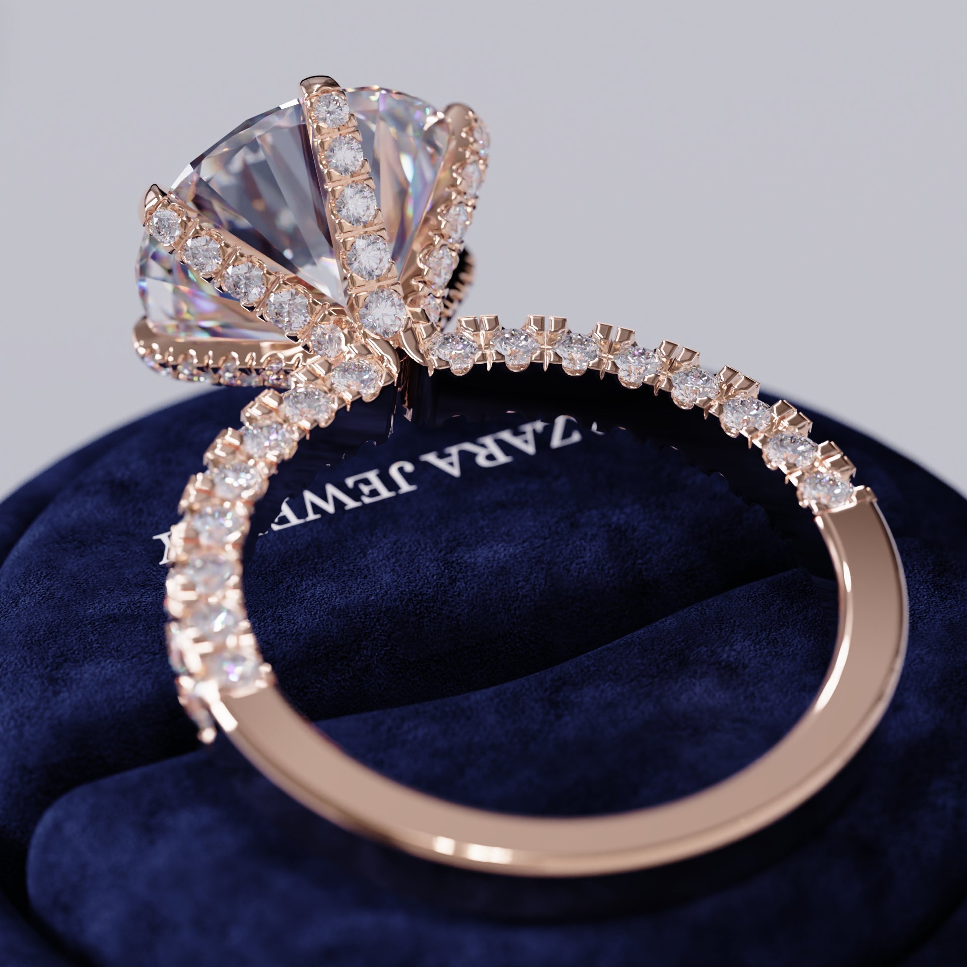 Erythia Pave Round Lab Diamond Ring
