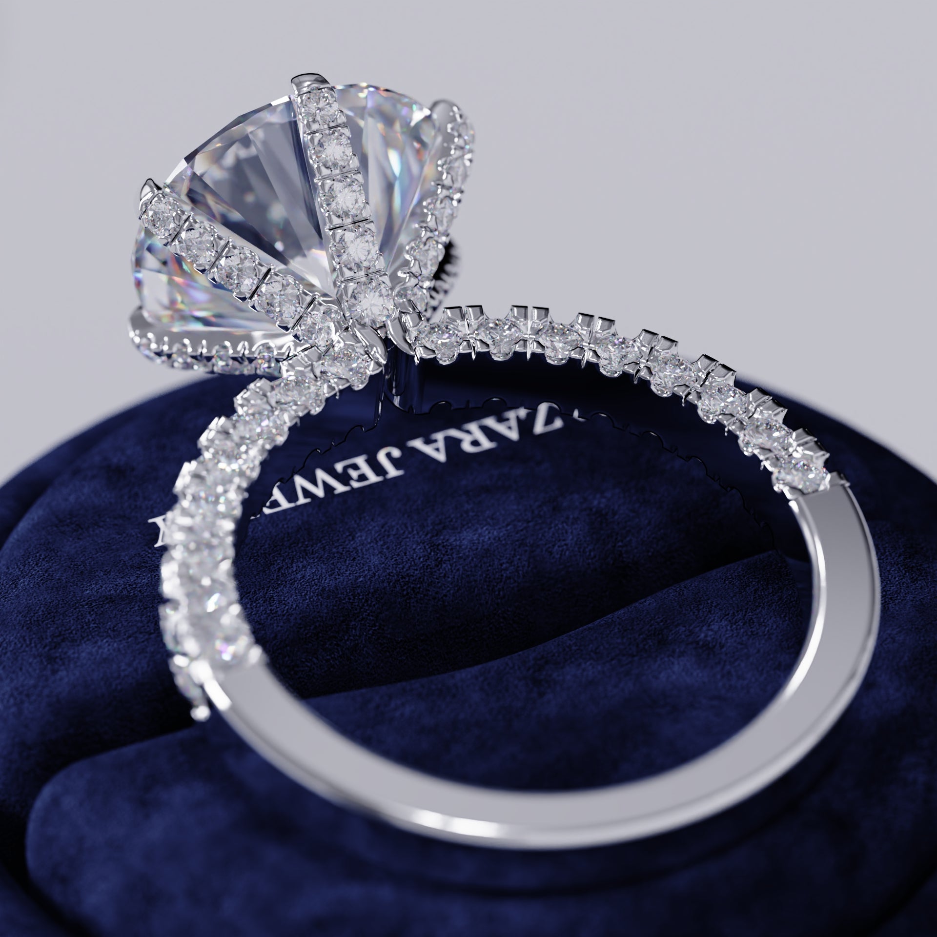 Erythia Pave Round Lab Diamond Ring