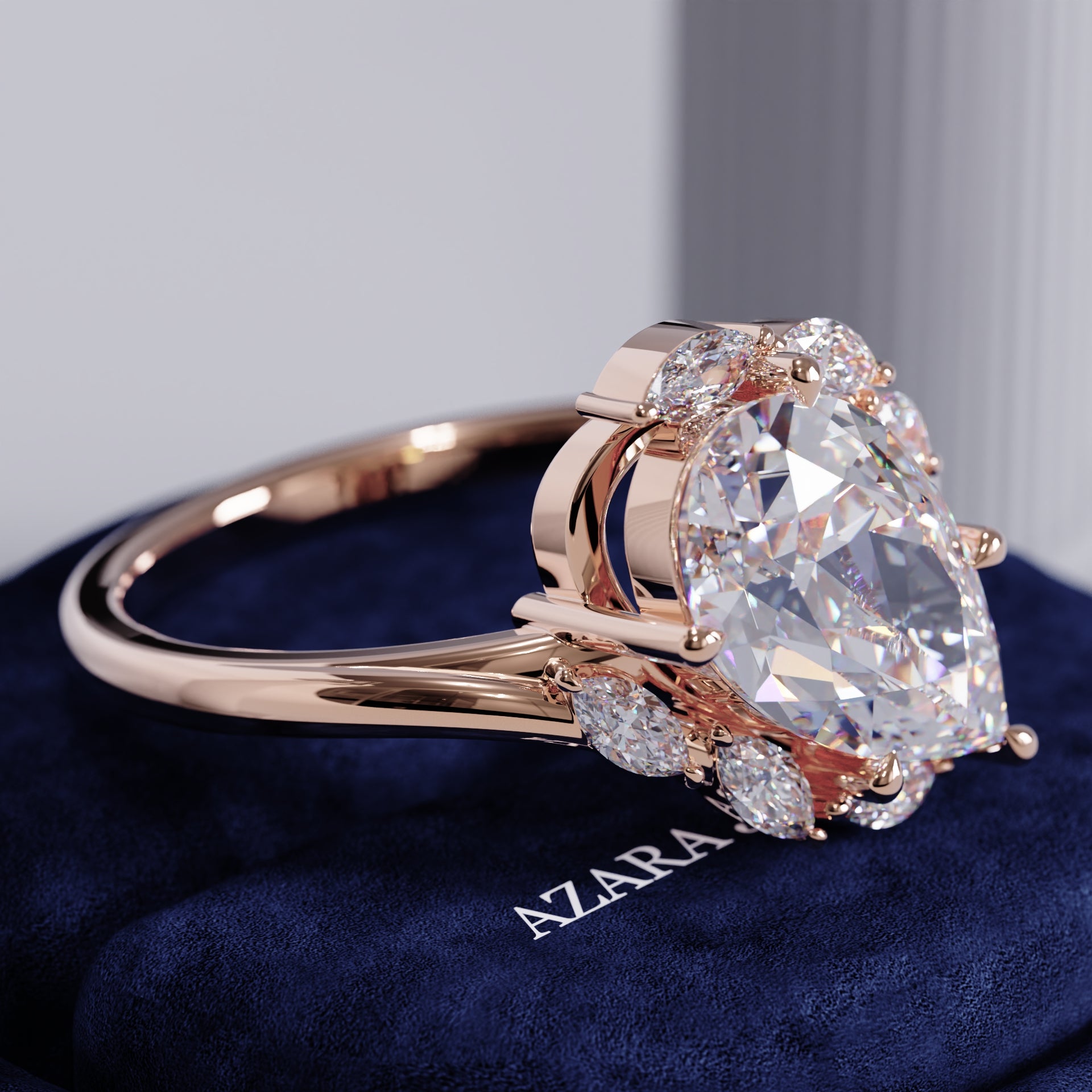 Aurona Nature-Inspired Pear Lab Diamond Ring