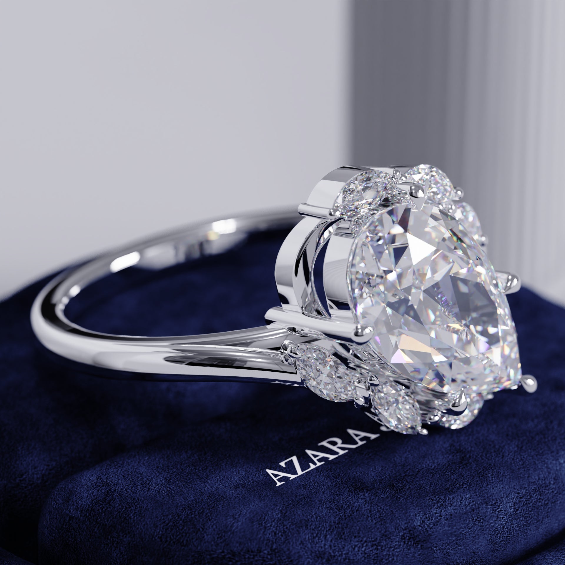 Aurona Nature-Inspired Pear Lab Diamond Ring
