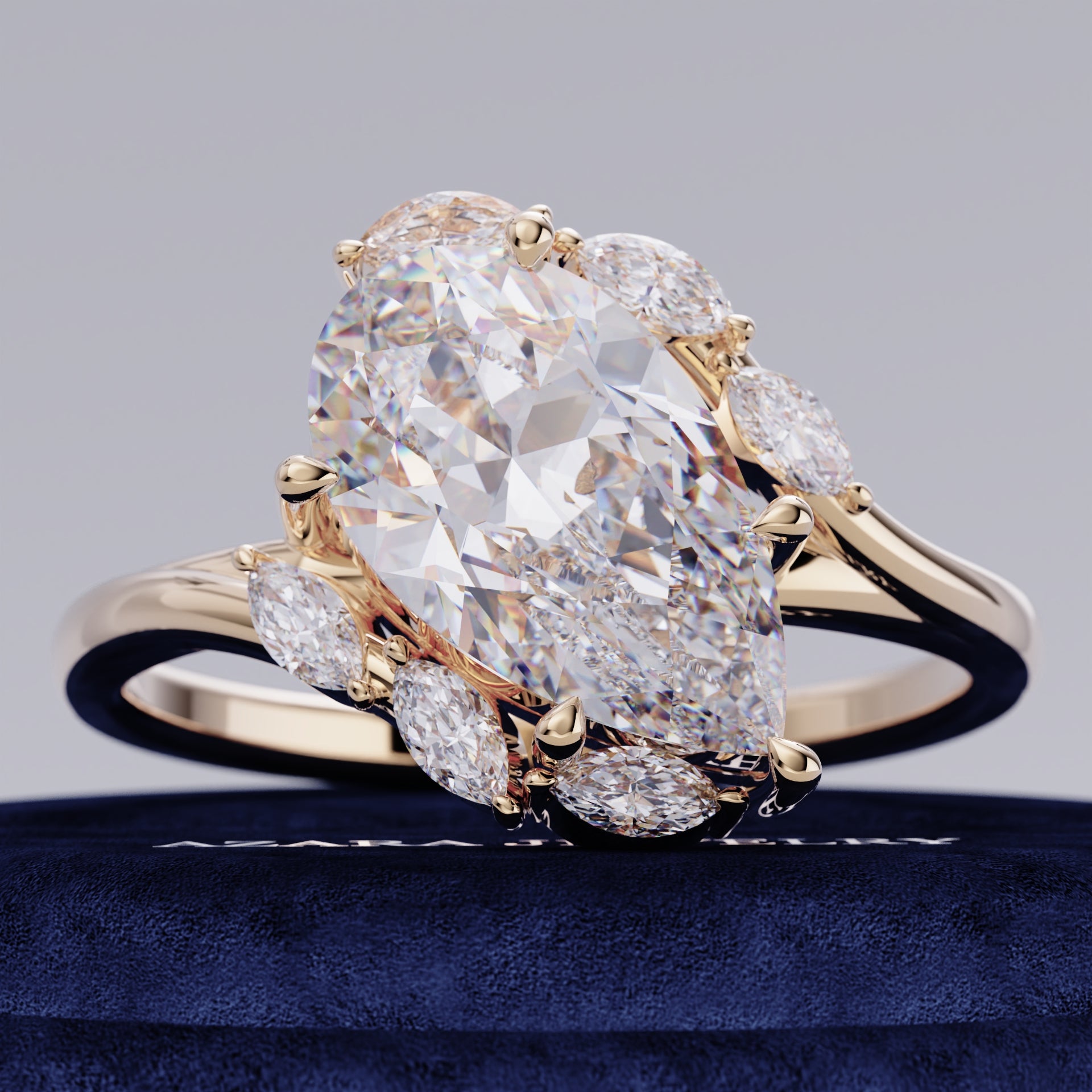 Aurona Nature-Inspired Pear Lab Diamond Ring