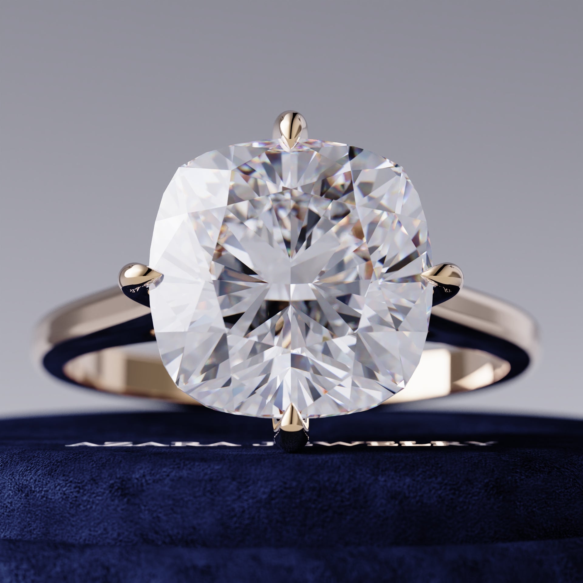 Zilyra Solitaire Cushion Lab Diamond Ring
