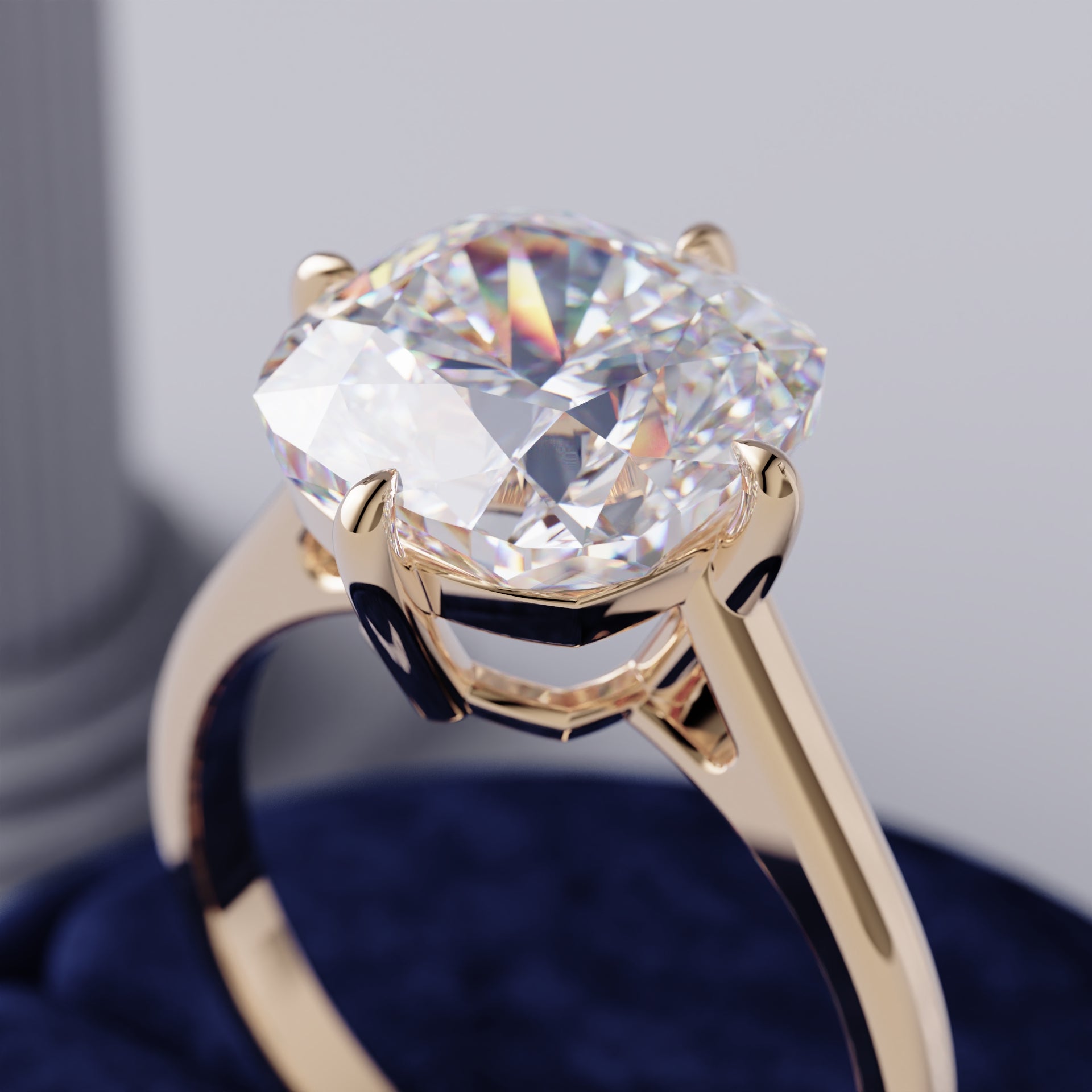 Zilyra Solitaire Cushion Lab Diamond Ring