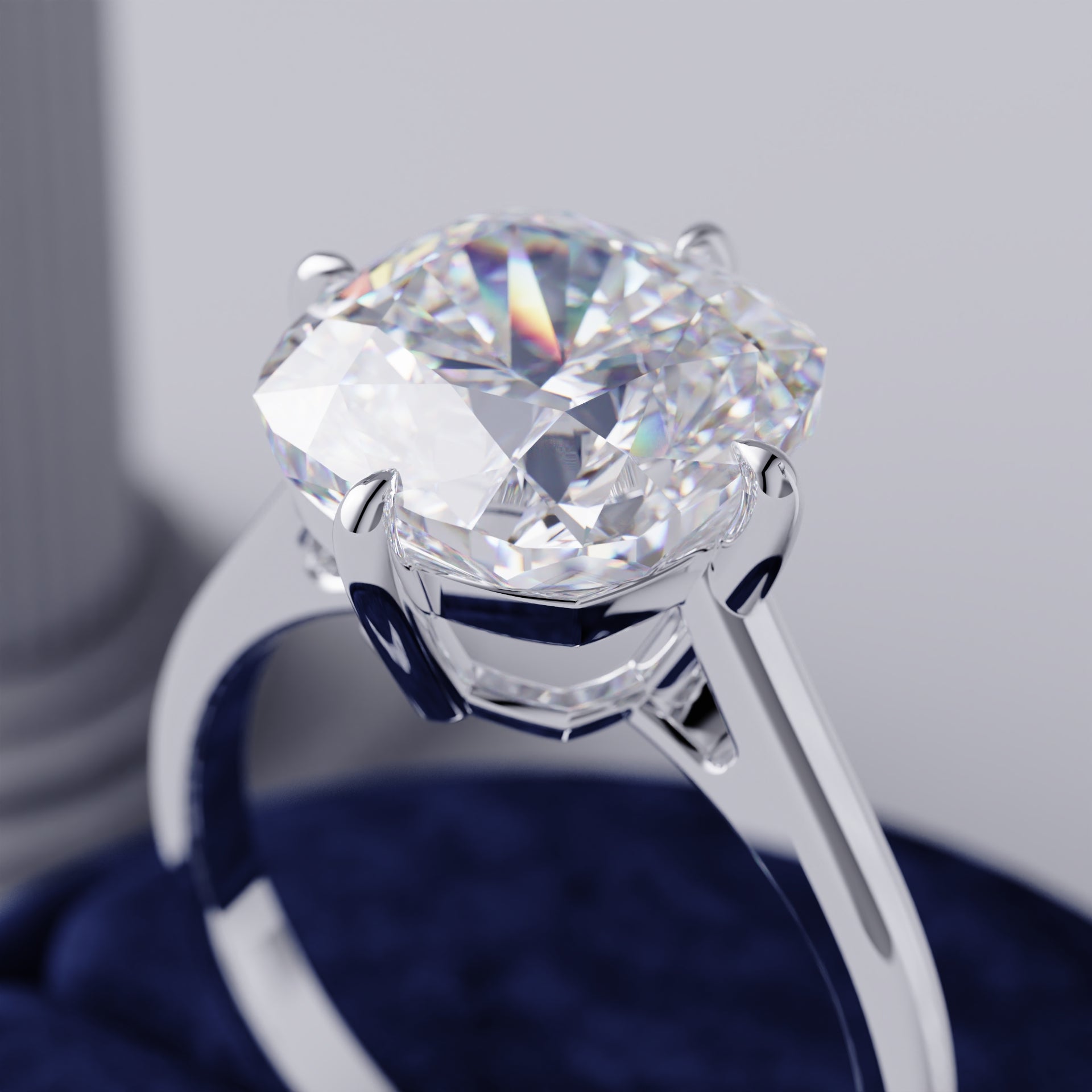 Zilyra Solitaire Cushion Lab Diamond Ring