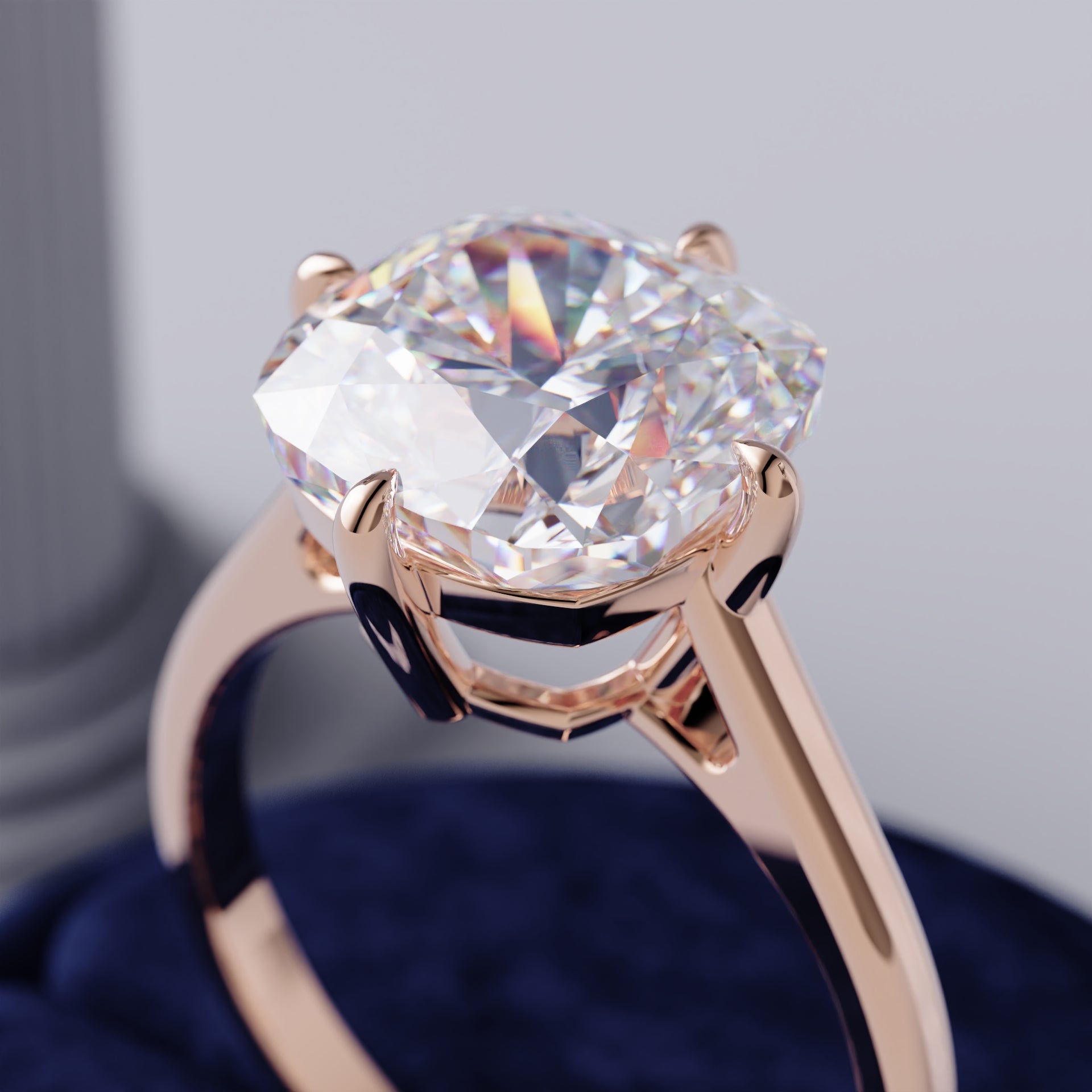 Zilyra Solitaire Cushion Lab Diamond Ring
