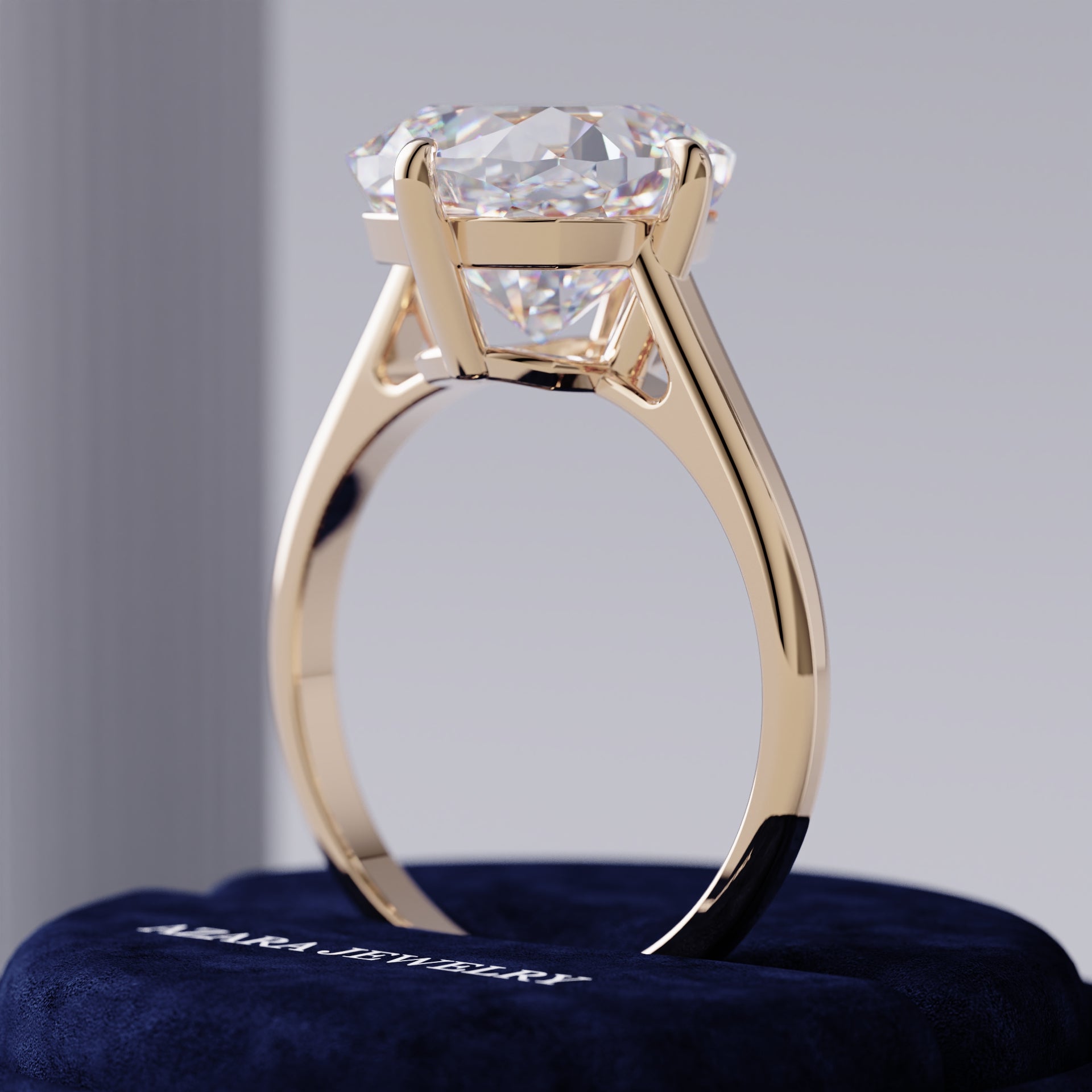 Zilyra Solitaire Cushion Lab Diamond Ring