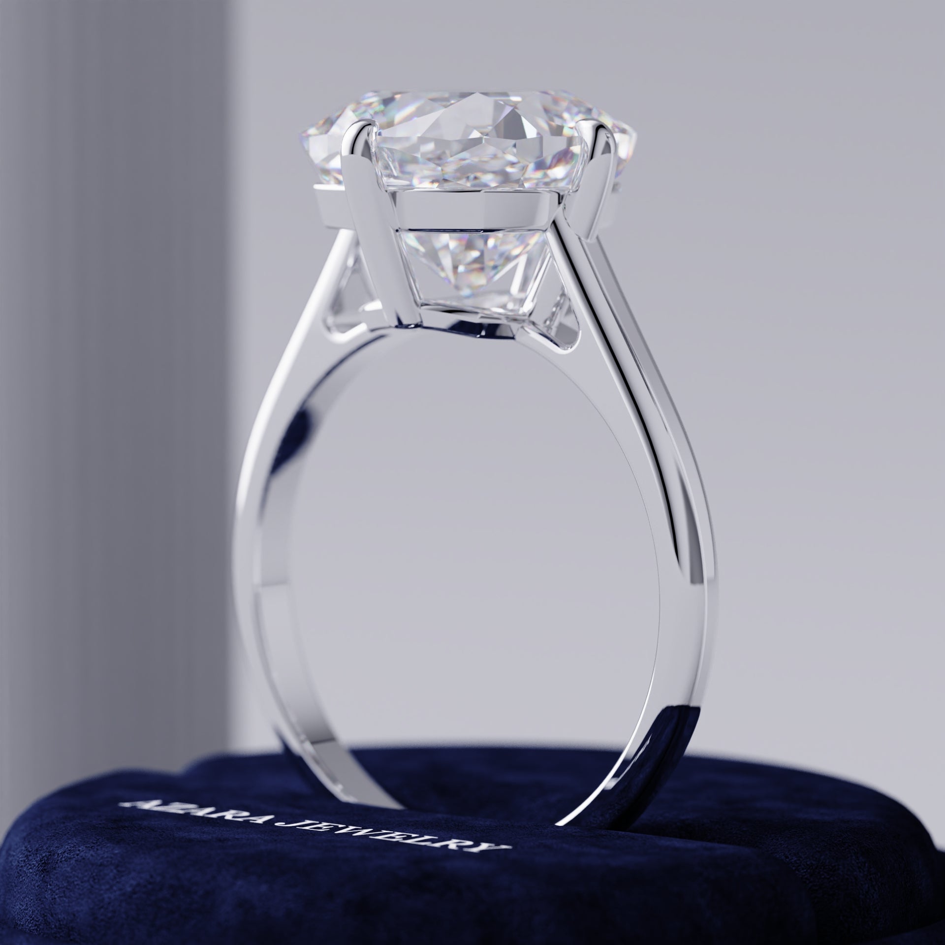 Zilyra Solitaire Cushion Lab Diamond Ring