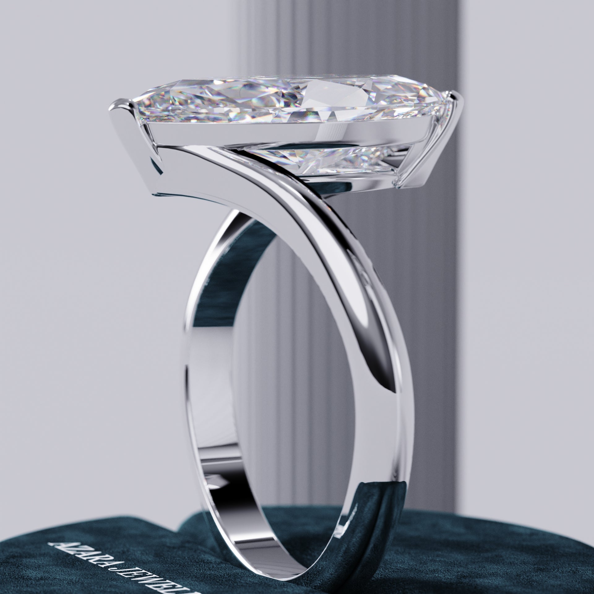 Twilight Solitaire Marquise Lab Diamond Ring