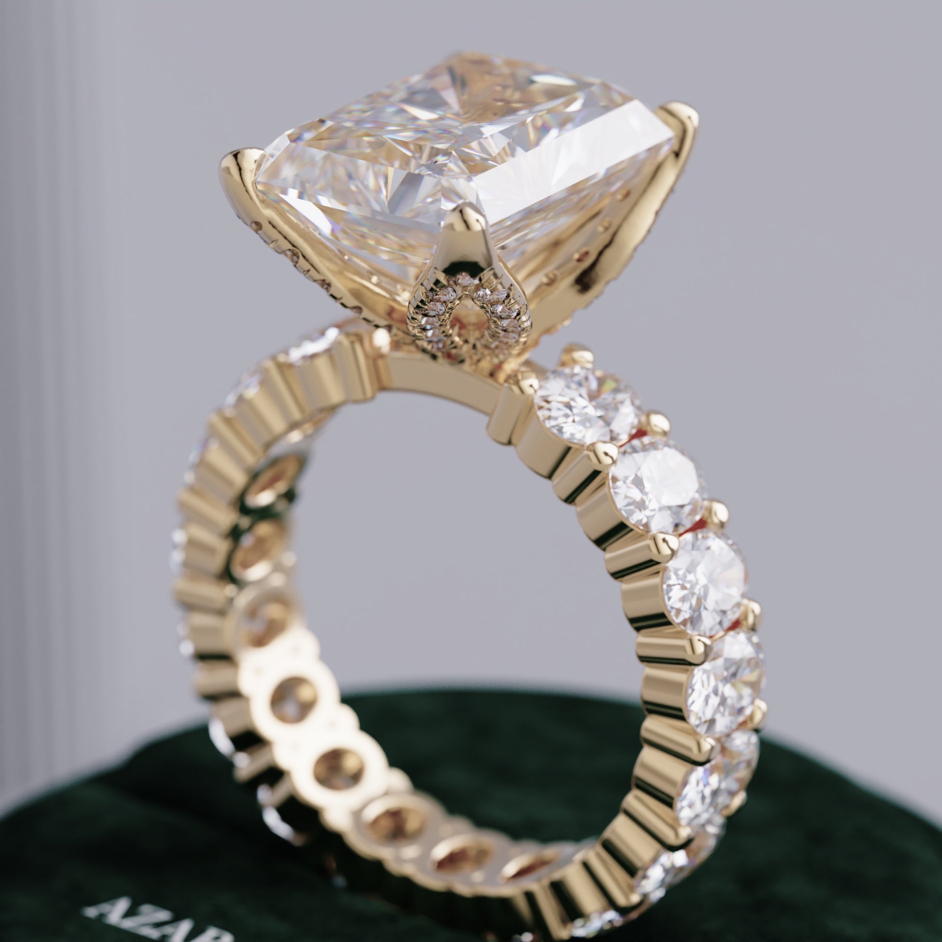 Vaela Full Eternity Radiant Lab Diamond Ring