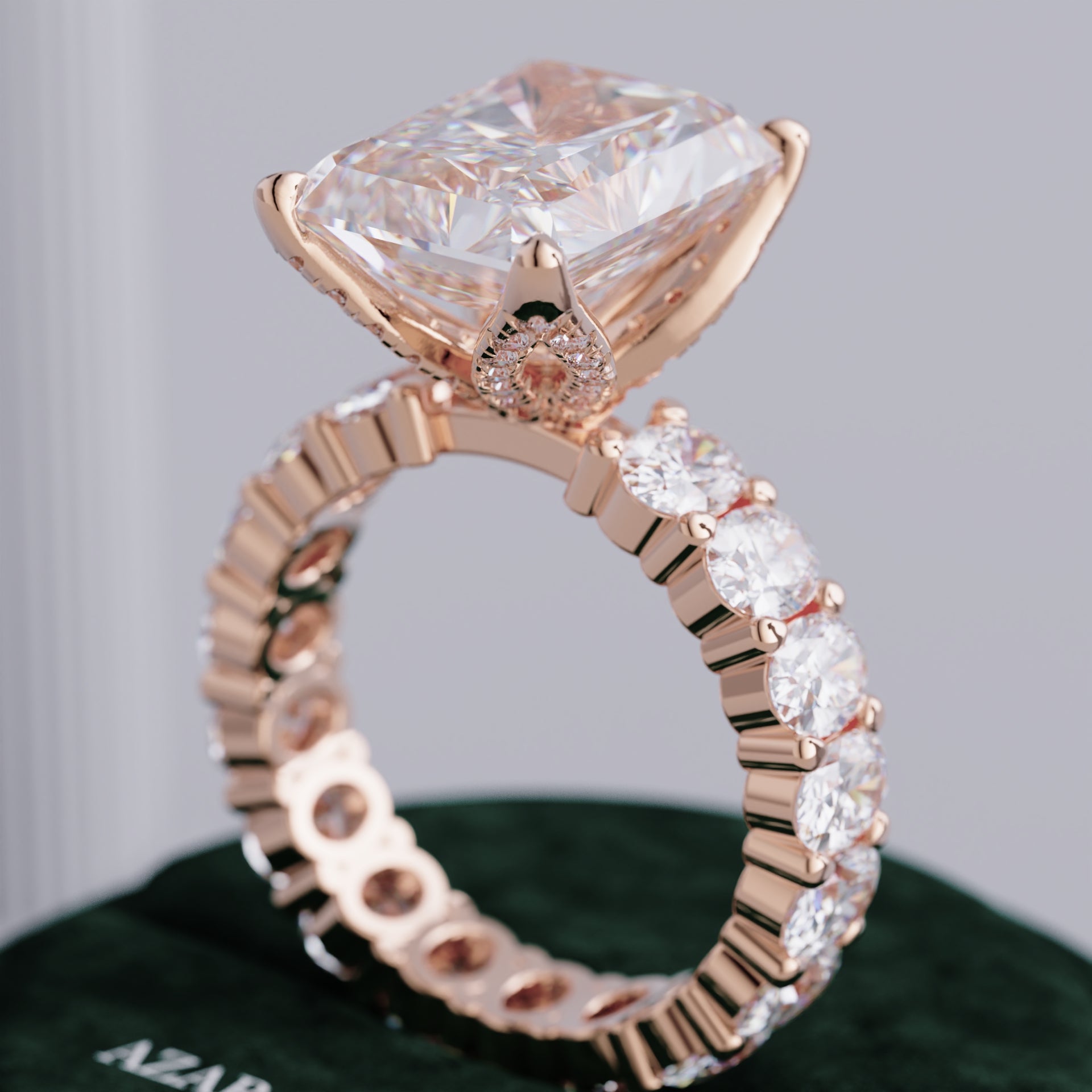 Vaela Full Eternity Radiant Lab Diamond Ring