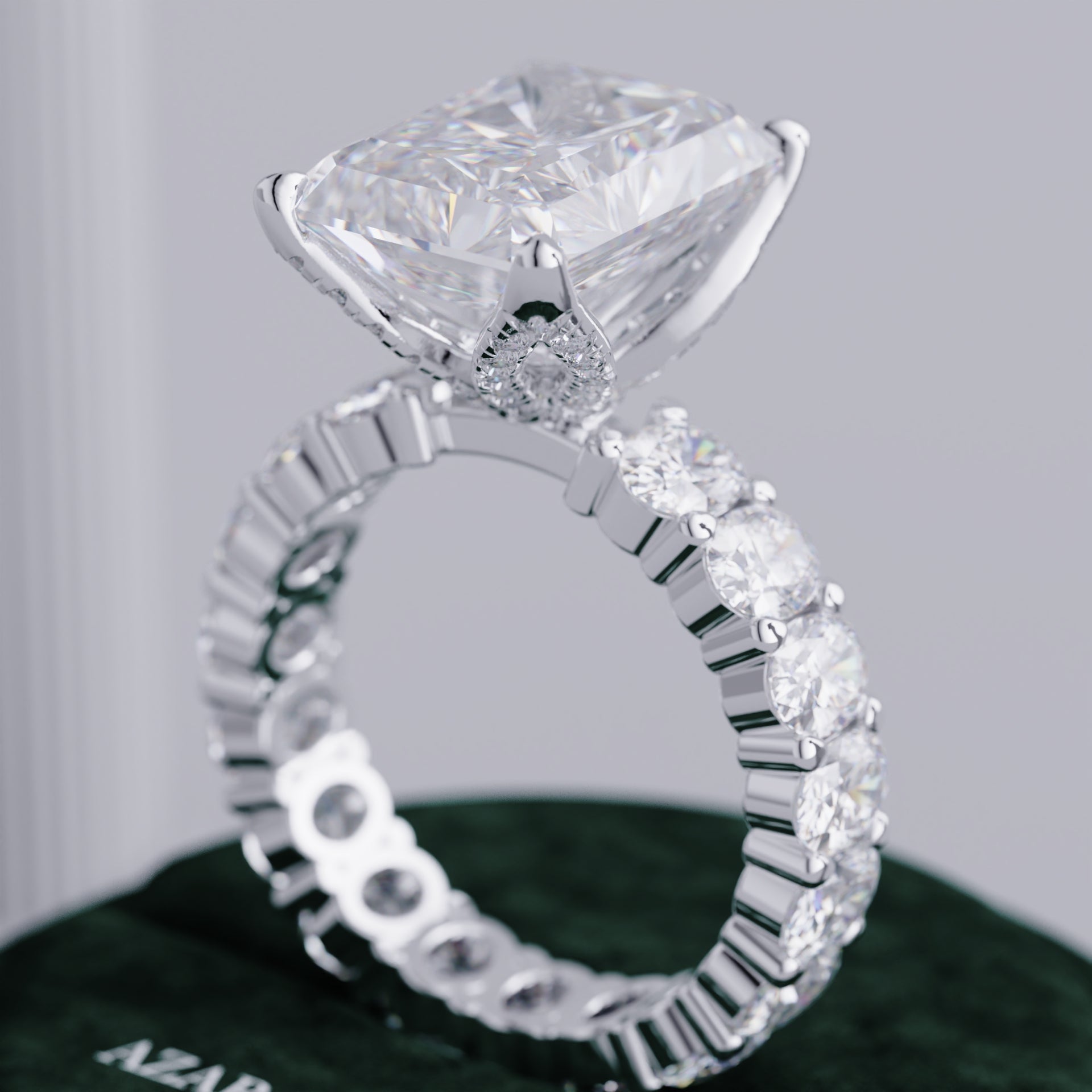 Vaela Full Eternity Radiant Lab Diamond Ring