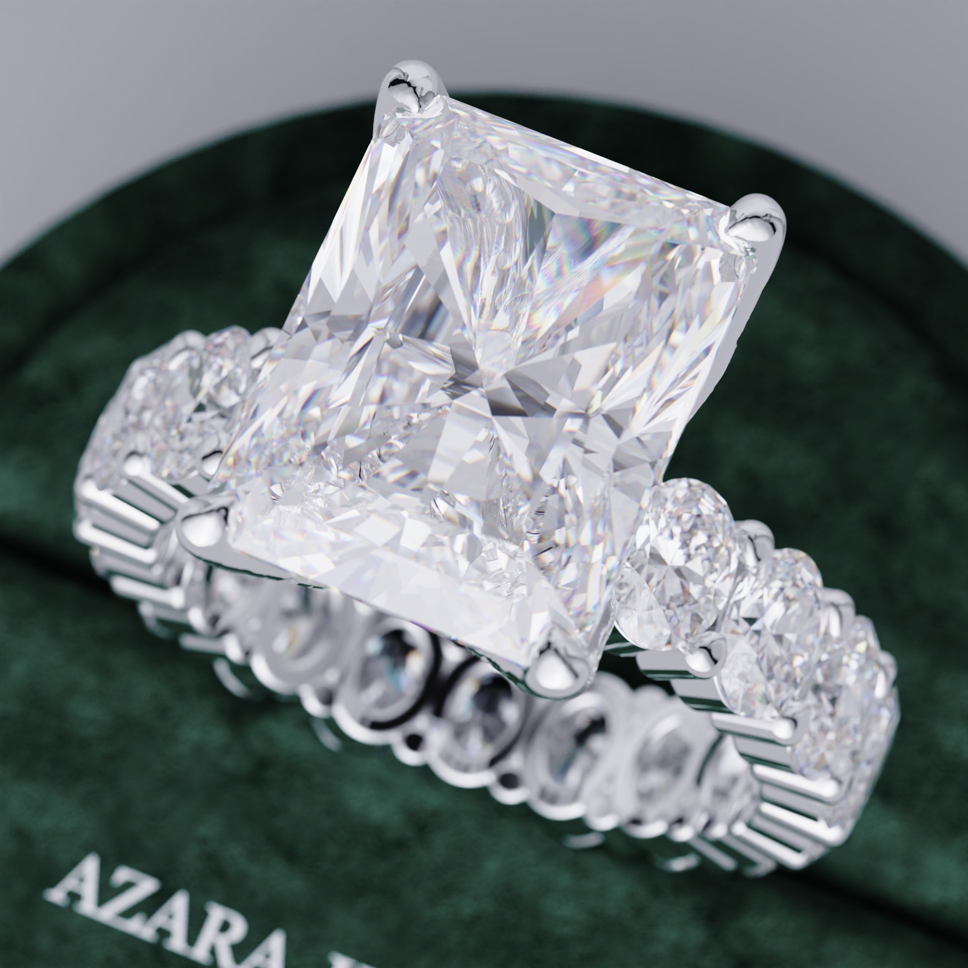 Vaela Full Eternity Radiant Lab Diamond Ring