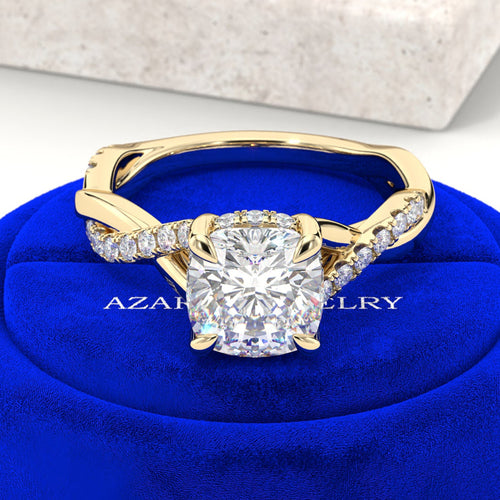 Thalya Cushion Lab Diamond RIng