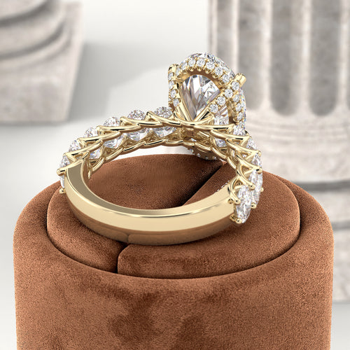 Aura Half Eternity Oval Lab Diamond Ring hover