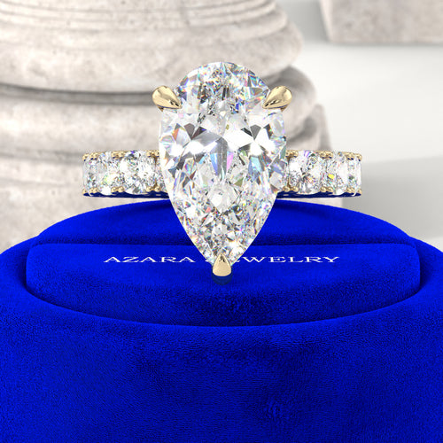 Opra Full Eternity Pear Lab Diamond Ring