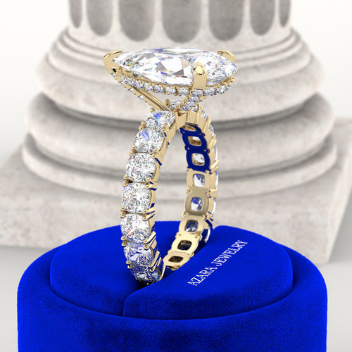 Opra Full Eternity Pear Lab Diamond Ring hover