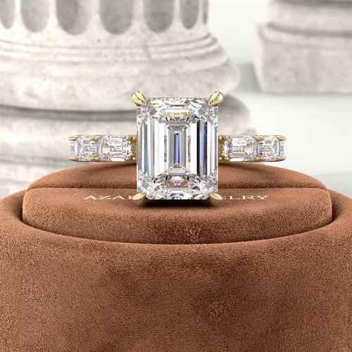 Esmera Full Eternity Emerald Lab Diamond Ring