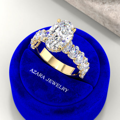 Sylva Half Eternity Oval Lab Diamond Ring hover