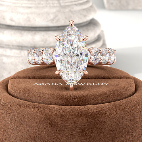 Solana Full Eternity Marquise Lab Diamond Ring