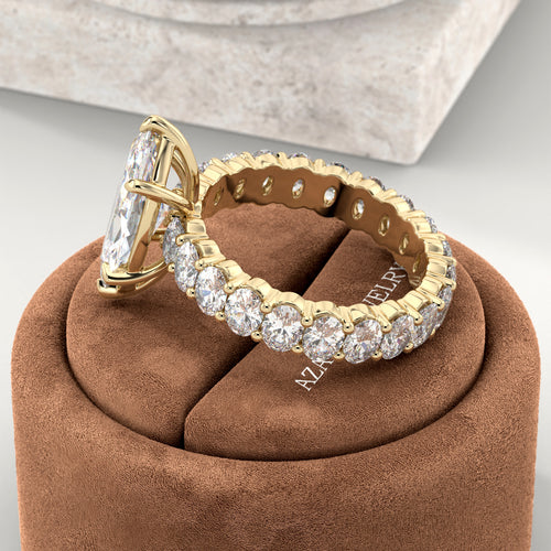 Solana Full Eternity Marquise Lab Diamond Ring hover