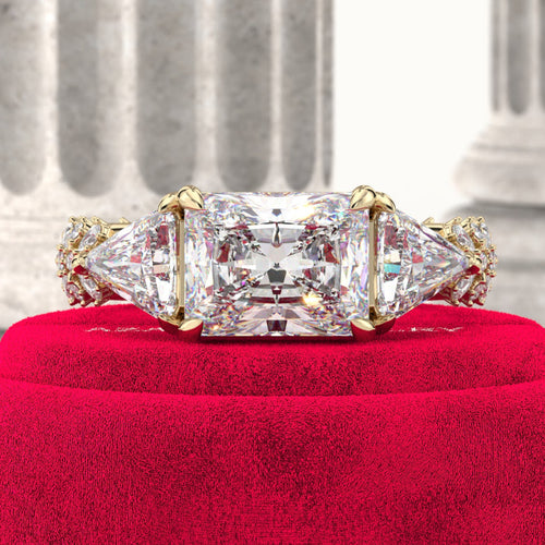 Onare Three Stone Lab Diamond Ring