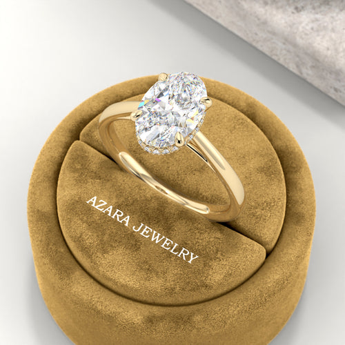 Inora Solitaire Oval Lab Diamond Ring hover