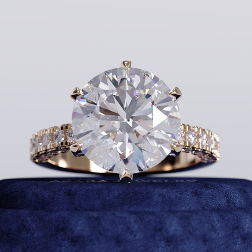 Erythia Pave Round Lab Diamond Ring hover