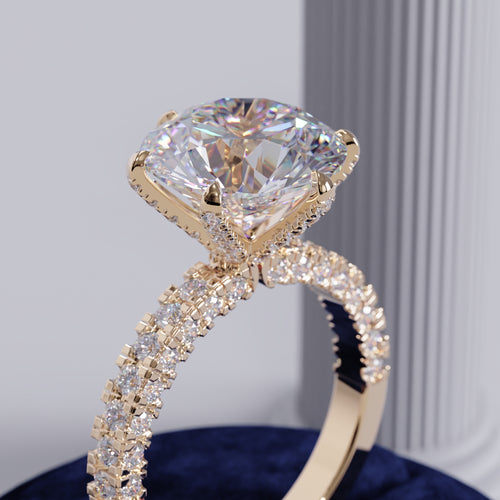 Erythia Pave Round Lab Diamond Ring