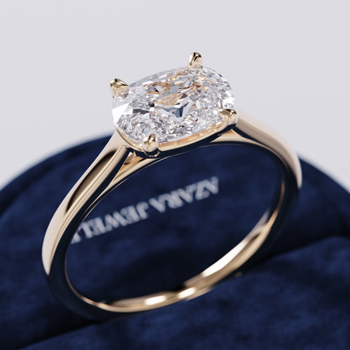 Orion East West Solitaire Cushion Lab Diamond Ring hover