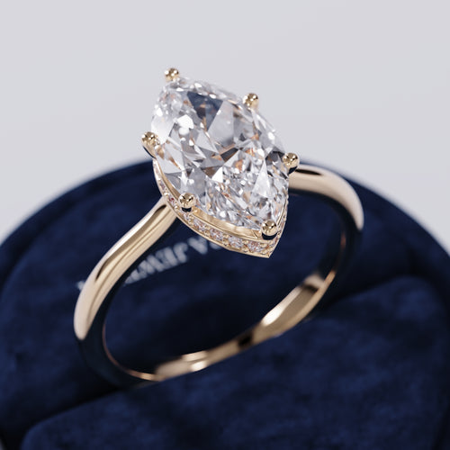Lumen Solitaire Marquise Lab Diamond Ring hover