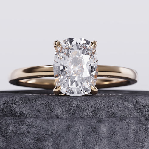 Starlight Solitaire Cushion Lab Diamond Ring