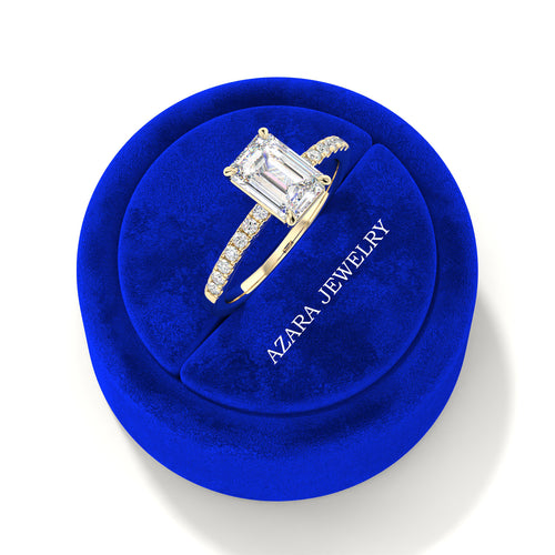 Kaelis Pave Emerald Lab Diamond Ring hover