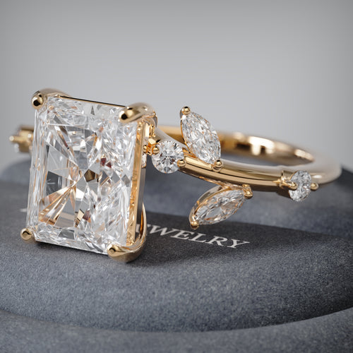 Liora Nature-Inspired Radiant Lab Diamond Ring hover
